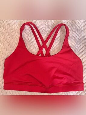 Lululemon Energy Bra Strappy Back Red Size 10